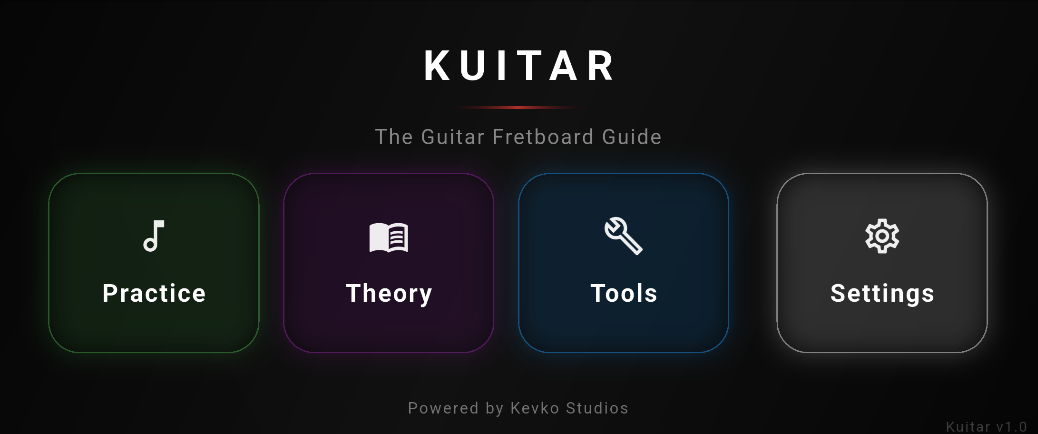 Kuitar Main Menu